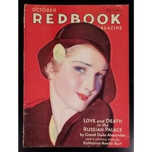 REDBOOK MAGAZINE OCTOBER 1931 VOL. 57 NO. 6 COVER DESIGN BY MCCLELLAND BARCLAY